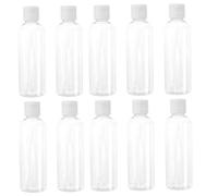 LALADEFIEE Kit de 30 Flacons Transparents Abs 30ml pour Lotion et Gel Cheveux, Faciles à Remplir, pour Voyage et Camping, Design Simple et Texture Agréable