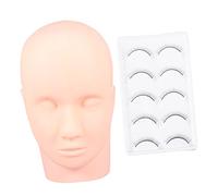 LALADEFIEE Kit D'entraînement Pour Extensions De Cils 1 Tête De Mannequin Et 1 Modèle D'entraînement Outils De Beauté Pour Étudiants En Et Praticiens Pratique Maquillage Et L'extension De Cils