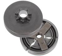 LALADEFIEE Kit Tambour d'embrayage pour Tronçonneuse en Fer Pignon et Roulement, Transmission et Fonctionnement Stable, pour Réparation et Usage Jardin