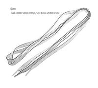 LALADEFIEE Lacets Plats pour Baskets 08 CM X 120 CM 4 Paires Noirs et Blancs à Bords Contrastés Lacets de Chaussures pour Adultes et Garçon et Filles Accessoires pour Chaussures de