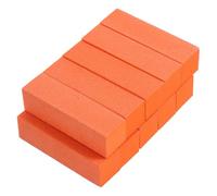 LALADEFIEE Lot de 10 Blocs Polissoirs à Ongles en Éponge Orange, Lime à Ongles Compacte et Flexible pour Manucure, Outil de Ponçage Doux et Résistant, Accessoires Onglerie pour Usage