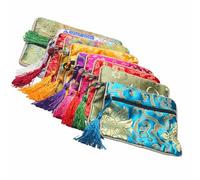 LALADEFIEE Lot de 10 Pochettes à Bijoux en Brocart de Style Chinois, Sachets de Rangement Colorés pour Bracelets, Perles de Bouddha et Colliers, pour Voyage Couleur Aléatoire Style Aléatoire