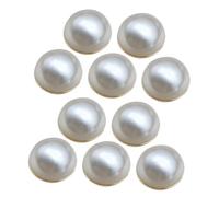 LALADEFIEE Lot de 10 Poids Magnétiques Double Face en Alliage et Perle Simulée pour Voile de Mariée Blanc, Intégration Discrète et Finition Brillante Élégante