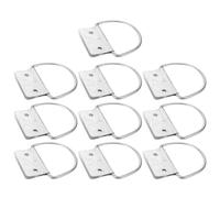 LALADEFIEE Lot De 10 Poignées De Poubelle D'Extérieur En Métal Poignée De Transport De Rechange Argentée