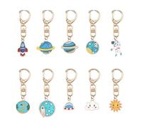 LALADEFIEE Lot de 10 Porte-clés Astronaute en Alliage, Décoration Créative pour Clés de Maison et Paquet, Organiseur Pratique et Accessoire Délicat Plusieurs styles
