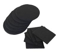 LALADEFIEE Lot de 12 Filtres en Coton de Remplacement pour Poubelle Compost Cuisine, Filtre à Charbon Actif Rond et Carré, Facile à Retirer et Élimine Les Mauvaises Odeurs