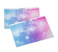 LALADEFIEE Lot de 2 Autocollants pour Piano à Pouces en PVC Coloré Compatibles Mini Kalimba Autocollants pour Kalimba 17 et 21 Notes pour Apprentissage et Identification des Touches