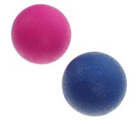 LALADEFIEE Lot de 2 Balles de Massage pour Fitness et Pilates, Ballons de Yoga Élastiques 8 Cm, Couleur Rose et Bleu, Balle D'équilibre pour Soulager Muscles et Tendons, Outil