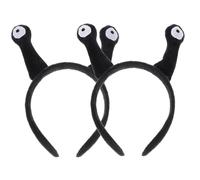 LALADEFIEE Lot de 2 Bandeaux à Antennes D’escargot Noirs, Serrage-têtes Légers en Plastique Solide, Accessoires Coiffure pour Cosplay, Fêtes Costumées et Soirées Déguisées Garçon et Filles