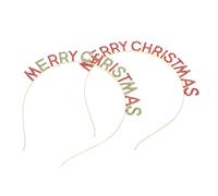 LALADEFIEE Lot de 2 Bandeaux de Noël Rouge et Multicolore Accessoires Créatifs pour Cheveux Serrage-Tête Décoratif de Fête pour Carnaval et Célébrations Bandeau Intéressant et Joyeux Noël