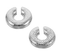 LALADEFIEE Lot de 2 Boucles D’Oreilles à Clip Rondes Épaisses en Acier Titane Manchettes Géométriques Texturées pour Cartilage Clips sans Perçage Confortables Accessoires pour Fêtes et