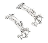 LALADEFIEE Lot de 2 Broches Statue Grecque - Épingle de Revers Sculpture Classique Féminine - Broche Élégante pour Cocktails, Mariages Et Noël (argent)