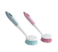 LALADEFIEE Lot de 2 Brosses Cuisine en Plastique Poils Élastiques pour Évier et Vaisselle, Brosse Nettoyante Multifonction Trou Suspendre Couleur Aléatoire