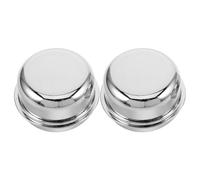 LALADEFIEE Lot de 2 Cache-Poussière en Aluminium pour Roulement de Remorque 6000 LB Protection Étanche Anti-Poussière et Joint D’Huile Accessoire pour Moyeu de Remorque Bateau
