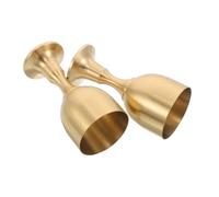 LALADEFIEE Lot de 2 Calices en Laiton Doré Vintage Grand Gobelet à Offrandes Médiéval Coupe à Vin Décorative pour Rituels Religieux Fêtes Renaissance et Décoration de Table Festive