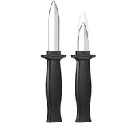 LALADEFIEE Lot de 2 Couteaux Factices Rétractables Noirs en Plastique, Jouets Farces et Attrapes pour Halloween et Soirées Costumées, Effet Disparition Surprenant, Format Compact et Léger,