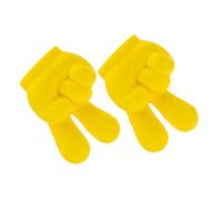 LALADEFIEE Lot de 2 Décorations d'Antenne pour Voiture Jaune de Main à 5 Doigts Accessoires Extérieurs Universels pour Toit de Véhicule Ornement Solide et Original pour SUV Camping-Car et