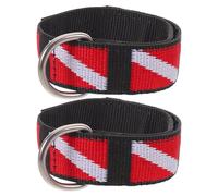 LALADEFIEE Lot de 2 dragonnes de plongée : dragonne réglable pour Lampe et Appareil Photo sous-Marin - Support pour Lampe Torche et Autres équipements de plongée (Largeur : 2,5 cm)