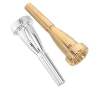 LALADEFIEE Lot de 2 Embouchures de Trompette 3C en Métal Finition Dorée et Argentée Accessoires Compatibles pour Débutants et Musiciens Embouchures Faciles à Jouer et Solide pour Pratique