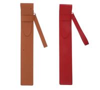 LALADEFIEE Lot de 2 Étuis de Transport de Batterie Vintage 42,4 X 6,6 Cm, Paquet Compact Jaune Brun et Rouge avec Cordon Suspendre, Accessoires Portables pour Percussion et Musiciens