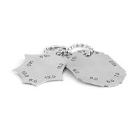 LALADEFIEE Lot de 2 Jauges de Soudure Portables en Acier Inoxydable Argenté, Règle D'inspection Claire pour Essai de Cordon de Soudure, Outil pour Contrôle Précis en Atelier