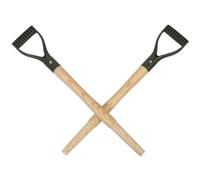 LALADEFIEE Lot de 2 Manches de Rechange pour Pelle en Bois de 58 cm (23 Pouces) avec poignée en Forme de D, Accessoires pour Pelle, houe, râteau et Outils de Jardinage.