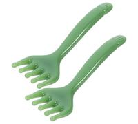 LALADEFIEE Lot de 2 Masseurs Manuels pour Cuir Chevelu en Résine Verte Peignes de Massage Gua Sha Ergonomiques pour Stimulation du Cuir Chevelu Détente Musculaire et Usage à Domicile