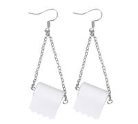 LALADEFIEE Lot de 2 Paires Boucles D’Oreilles Pendantes en Alliage Gouttes Auriculaires Originales en Papier Roulé Bijoux Fantaisie Femme Légères et Créatives pour Usage Quotidien et