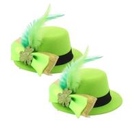 LALADEFIEE Lot de 2 Pinces à Cheveux pour La Saint-patrick - Pinces à Cheveux en Forme de Chapeau, Accessoires Irlandais pour Filles Et Femmes, Décorations Et Cadeaux de Fête