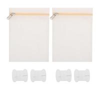 LALADEFIEE Lot de 2 Poches latérales à Coudre avec Fermeture éclair - Poches intérieures de Manteau - Pochette Portefeuille cachée de Rechange pour vêtements, Sweats, Costumes, Manteaux, Blancs