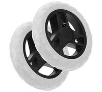 LALADEFIEE Lot de 2 Roues 17 CM en Nylon pour Chariot à Roulettes, Robustes pour Charges Lourdes, Compatibles Chariots Pliants et Paniers à Provisions