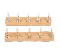 LALADEFIEE Lot de 2 Supports pour Faux Ongles Base en Dentelle Dorée et Argentée Support Stable et Portable Compatible Capsules D’Entraînement pour Manucure Nail Art et Formation à