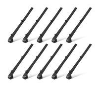 LALADEFIEE Lot de 20 Clips de Fixation Gouttière en Plastique Abs Noir Crochets Droits Protection Ample et Sécurisée des Gouttières Lors de L'entretien