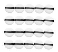 LALADEFIEE Lot De 20 Houppettes à Poudre Petites 45x10 Mm En Velours Doux Blanc Pour Maquillage Visage Femme Outil Cosmétique Pour Poudre Et Fond De Teint Léger Et Pratique