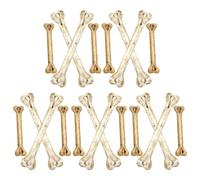 LALADEFIEE Lot de 20 Os Humains Décoratifs en Plastique Réalistes 10 Grands 10 Petits Modèles D’Os Trous pour DIY Accessoires Multi-Usages pour Décoration Halloween et Bureau