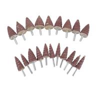 LALADEFIEE Lot de 20 Roues à Lamelles Abrasives de Cône Manche, Tissu Abrasif Rotatif pour Ponceuse, Assortiment Multifonction pour Ponçage Précis