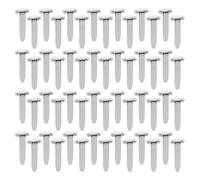 LALADEFIEE Lot de 200 Rivets décoratifs à Tête Ronde Argentés en Métal, Accessoires de Fixation pour Papier et Loisirs créatifs, pour Scrapbooking et décoration de canapé