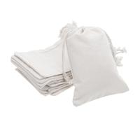 LALADEFIEE Lot de 24 Paquet en Coton Naturel 10X15 CM à Cordon Pochettes Réutilisables pour Rangement Présents Bijoux et Loisirs Créatifs Paquet de Fête Écologiques et Pratiques