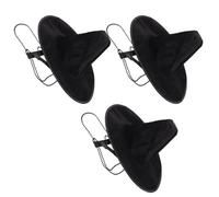 LALADEFIEE Lot de 3 Chapeaux de Costume Historique Coréen Noir, Design Stable et Léger Large Bord Plat, Accessoires pour Festivals Culturels et Spectacles
