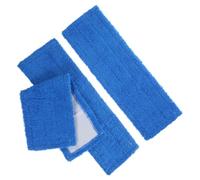 LALADEFIEE Lot de 3 Lingettes de Remplacement en Polaire Corail Bleu Lavables et Réutilisables pour Balai à Franges - Nettoyage Sols Humides Parquet Carrelage et Surfaces Lisses