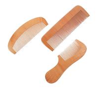 LALADEFIEE Lot de 3 Peignes de Massage en Bois de Hêtre Miniatures, Petites Tailles, pour Femmes, Démêlage Doux, Soin du Cuir Chevelu, Usage Maison et Voyage