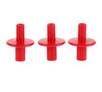 LALADEFIEE Lot de 3 set de Manchons de Fixation Doubles en Plastique Rouge pour Support de Cymbale Accessoires de Batterie Protection Anti-Vibration Compatible Perche et Charleston Pièces