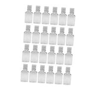 LALADEFIEE Lot de 35 Flacons de Lotion Vides 30ml Pet Transparent Octogonal avec Bouchon à Bascule pour Cosmétiques Voyage et Gel Mains sans Rinçage