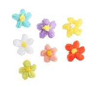 LALADEFIEE Lot de 35 Patchs à Coudre Fleurs Macaron Multicolores pour Vêtements Paquet DIY Décoration Textile Accessoires Couture Féminins