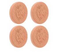 LALADEFIEE Lot de 4 Chauffe-Pains Ronds en Terre Cuite Poreuse pour Maintien au Chaud des Viennoiseries et Tortillas Accessoires de Cuisson Polyvalents pour Réceptions et Usage Intérieur