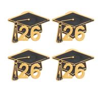 LALADEFIEE Lot de 4 épinglettes de remise de diplôme en émail : épinglettes en alliage de zinc, souvenir de félicitations - Cadeaux de remise de diplôme 2026 pour les professeurs d’université,