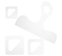 LALADEFIEE Lot de 4 Gabarits en Acrylique pour Planche à Découper, Outil Cuisine Précis Poignée, pour Planches Charcuterie et Découpe Professionnelle