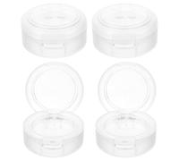 LALADEFIEE Lot de 4 Godets Vides pour Fard à Paupières 26mm en Plastique Mat Blanc, Palette Compacte et Légère pour Fard à Joues, Highlighter, pour Maquillage de Voyage et Usage Quotidien