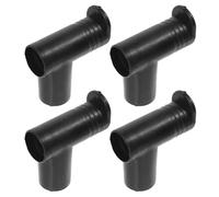 LALADEFIEE Lot de 4 Joints d'angle Droit en Plastique Noir pour Portant à Vêtements, Diamètre Intérieur 2,2 Cm, Connecteurs Universels pour Tringles Simples ou Doubles, Accessoires