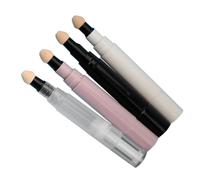 LALADEFIEE Lot de 4 Tubes Cosmétiques Rechargeables 5 Ml, Stylo Blush Transparent, Rose, Noir et Blanc, Flacons Vides Étanches pour Blush, Gloss et Fond de Teint, pour Voyage et Usage